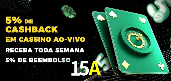 Promoções do cassino ao Vivo 15A
